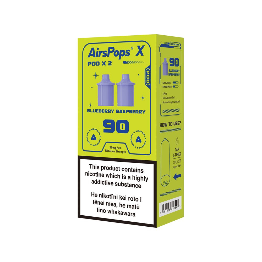 AIRSPOPS X PODS PRE-FILLED X2 TWIN PODS PACK 20MG/ML