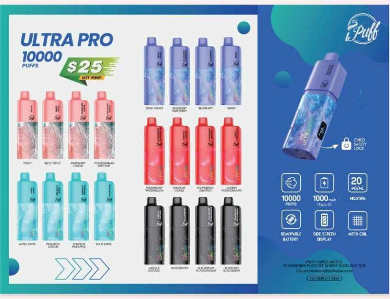 IPUFF ULTRA PRO 10000 PUFF PREFILLED POD KIT 20MG/ML