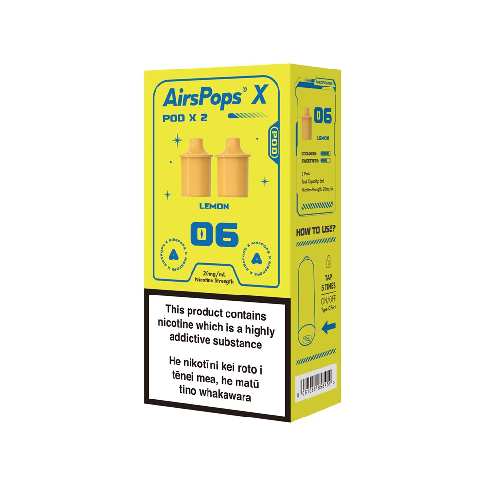 AIRSPOPS X PODS PRE-FILLED X2 TWIN PODS PACK 20MG/ML