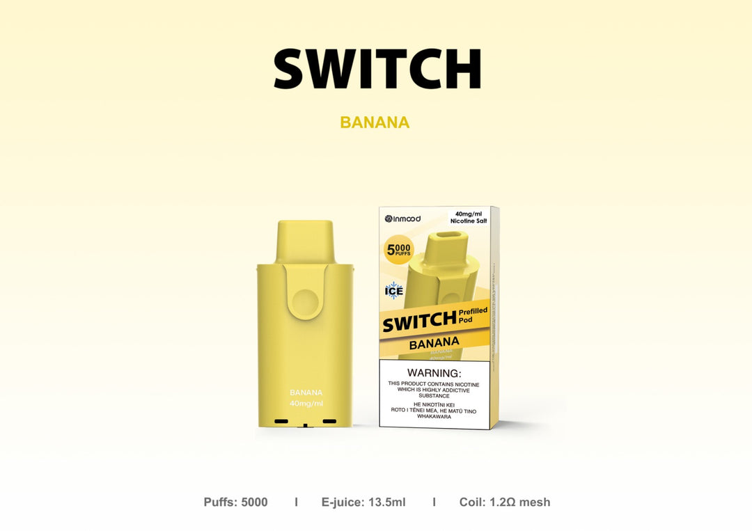 Inmood Switch 5000 Puffs Pre-filled Replacement Pod– 40mg/ml  Nic Salt