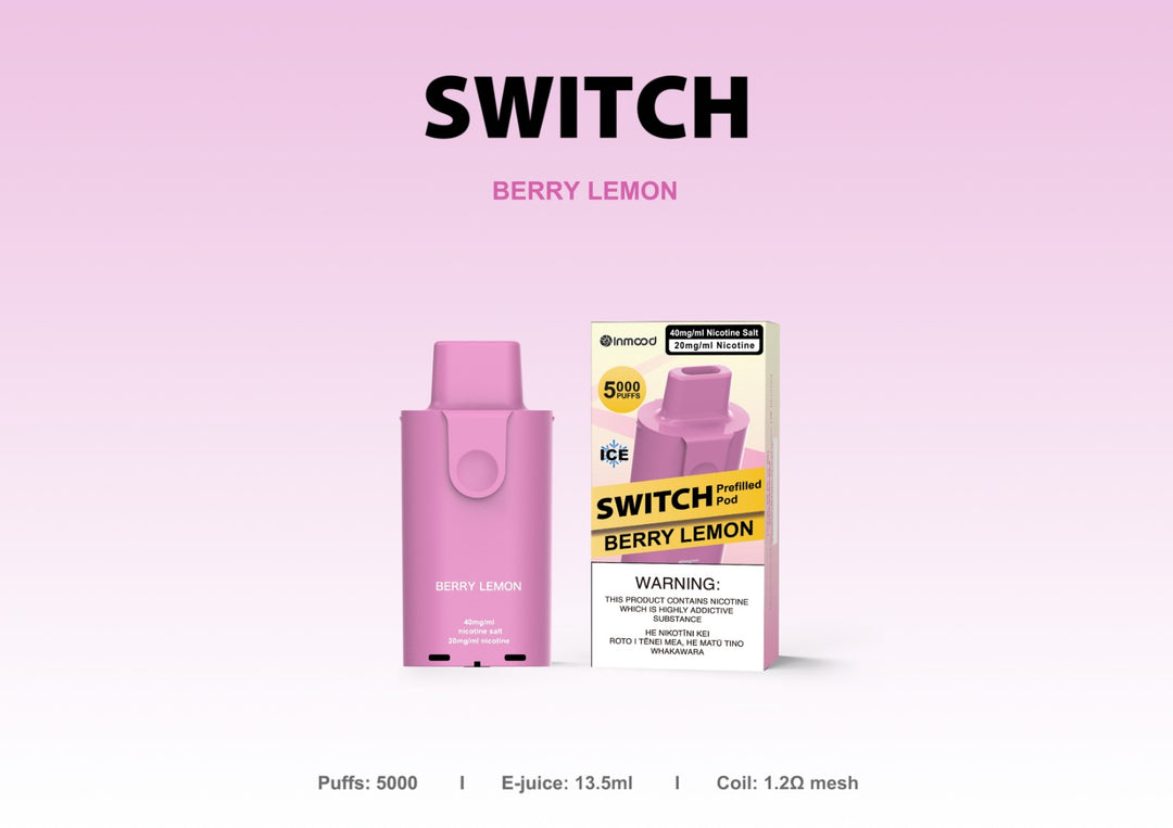 Inmood Switch 5000 Puffs Pre-filled Replacement Pod– 40mg/ml  Nic Salt