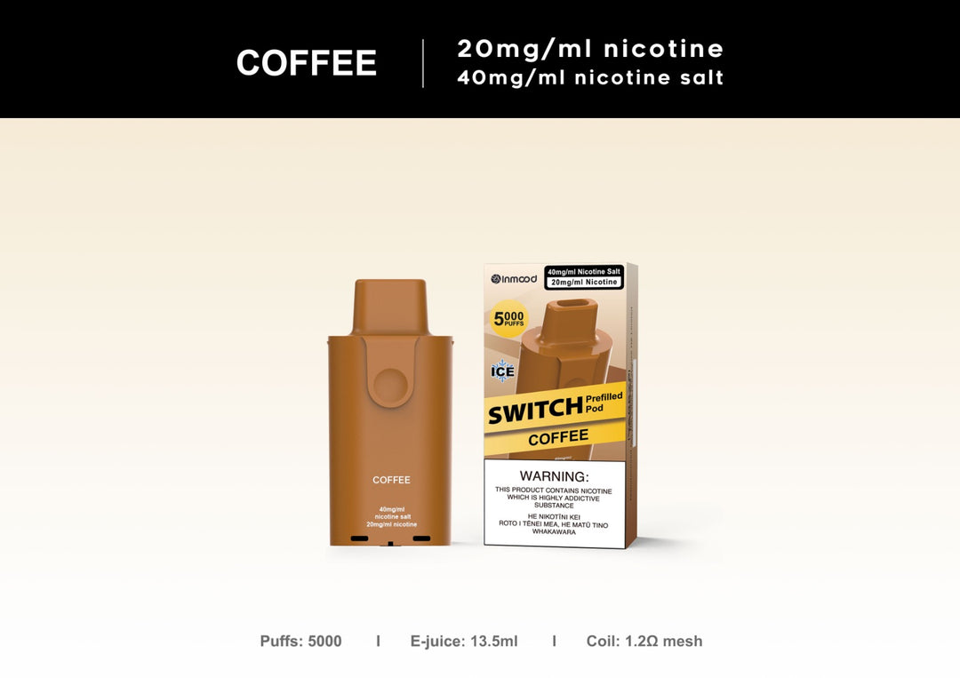 Inmood Switch 5000 Puffs Pre-filled Replacement Pod– 40mg/ml  Nic Salt