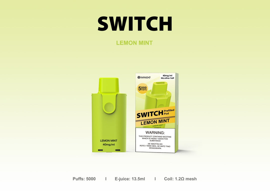 Inmood Switch 5000 Puffs Pre-filled Replacement Pod– 40mg/ml  Nic Salt