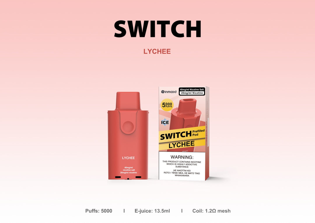 Inmood Switch 5000 Puffs Pre-filled Replacement Pod– 40mg/ml  Nic Salt