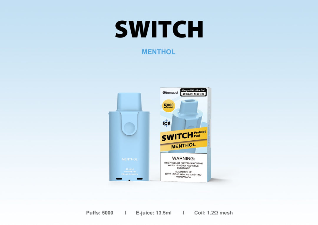 Inmood Switch 5000 Puffs Pre-filled Replacement Pod– 40mg/ml  Nic Salt