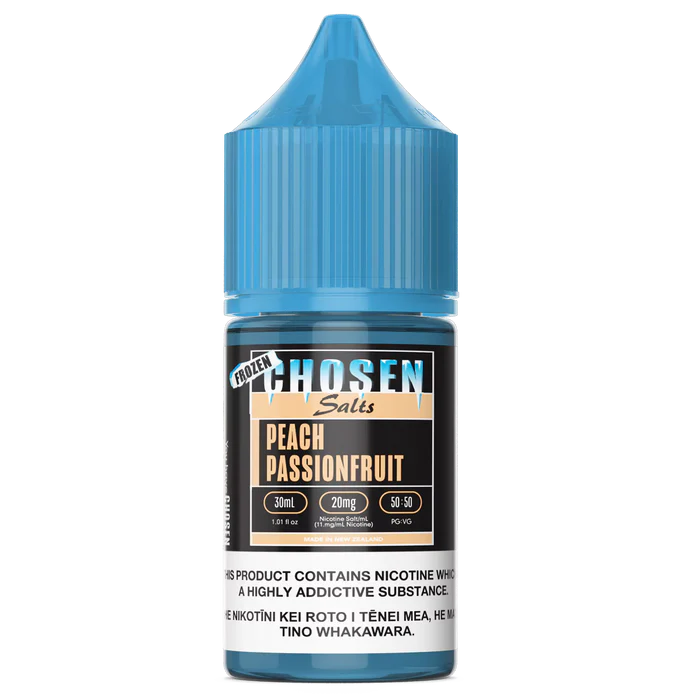 FROZEN CHOSEN E-LIQUID PEACH PASSIONFRUIT NICK SALT 30ML