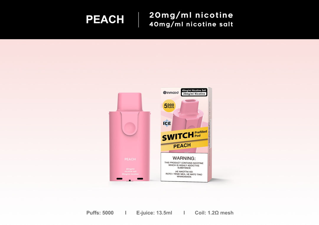 Inmood Switch 5000 Puffs Pre-filled Replacement Pod– 40mg/ml  Nic Salt