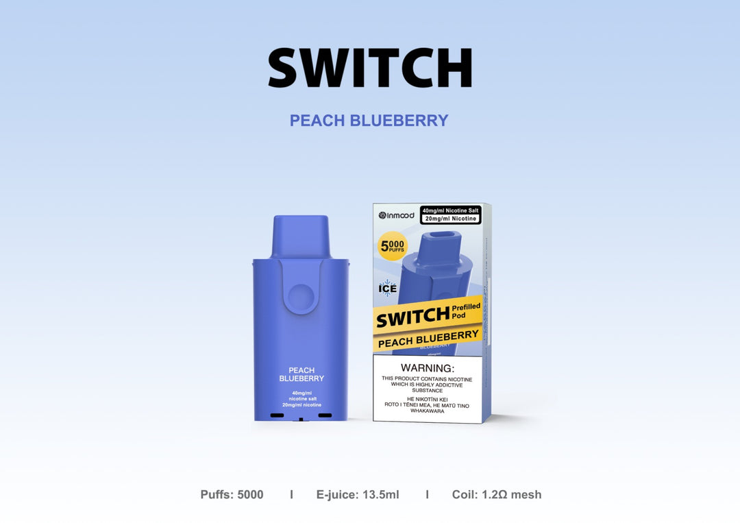 Inmood Switch 5000 Puffs Pre-filled Replacement Pod– 40mg/ml  Nic Salt