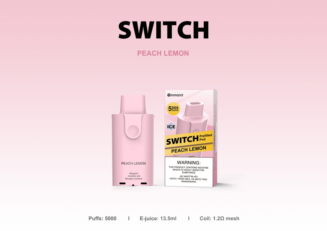 Inmood Switch 5000 Puffs Pre-filled Replacement Pod– 40mg/ml  Nic Salt