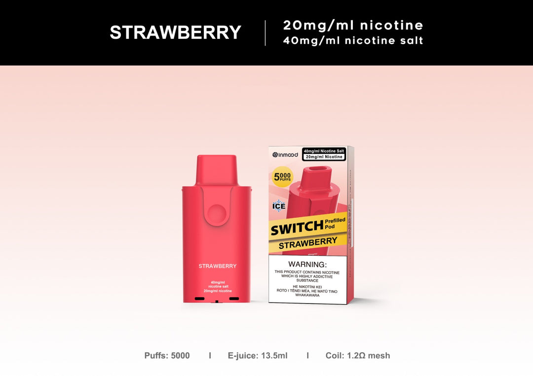 Inmood Switch 5000 Puffs Pre-filled Replacement Pod– 40mg/ml  Nic Salt