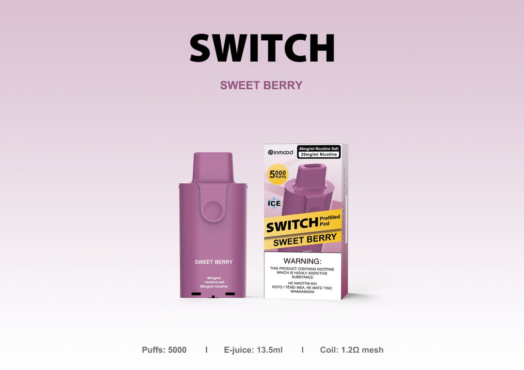 Inmood Switch 5000 Puffs Pre-filled Replacement Pod– 40mg/ml  Nic Salt